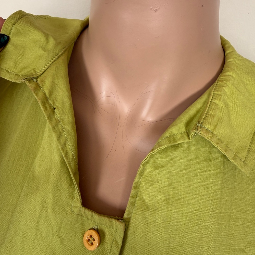 Trashy diva Green Button-Front Shirt Dress - Picture 4 of 5